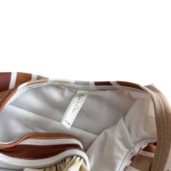 Rylee & Cru Multi Stripe Frill Onepiece Swim Suit Size 12-18 months - Picture 6 of 7